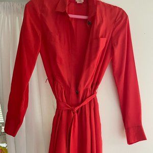 J. Crew Blythe Silk Shirt Dress Size 2